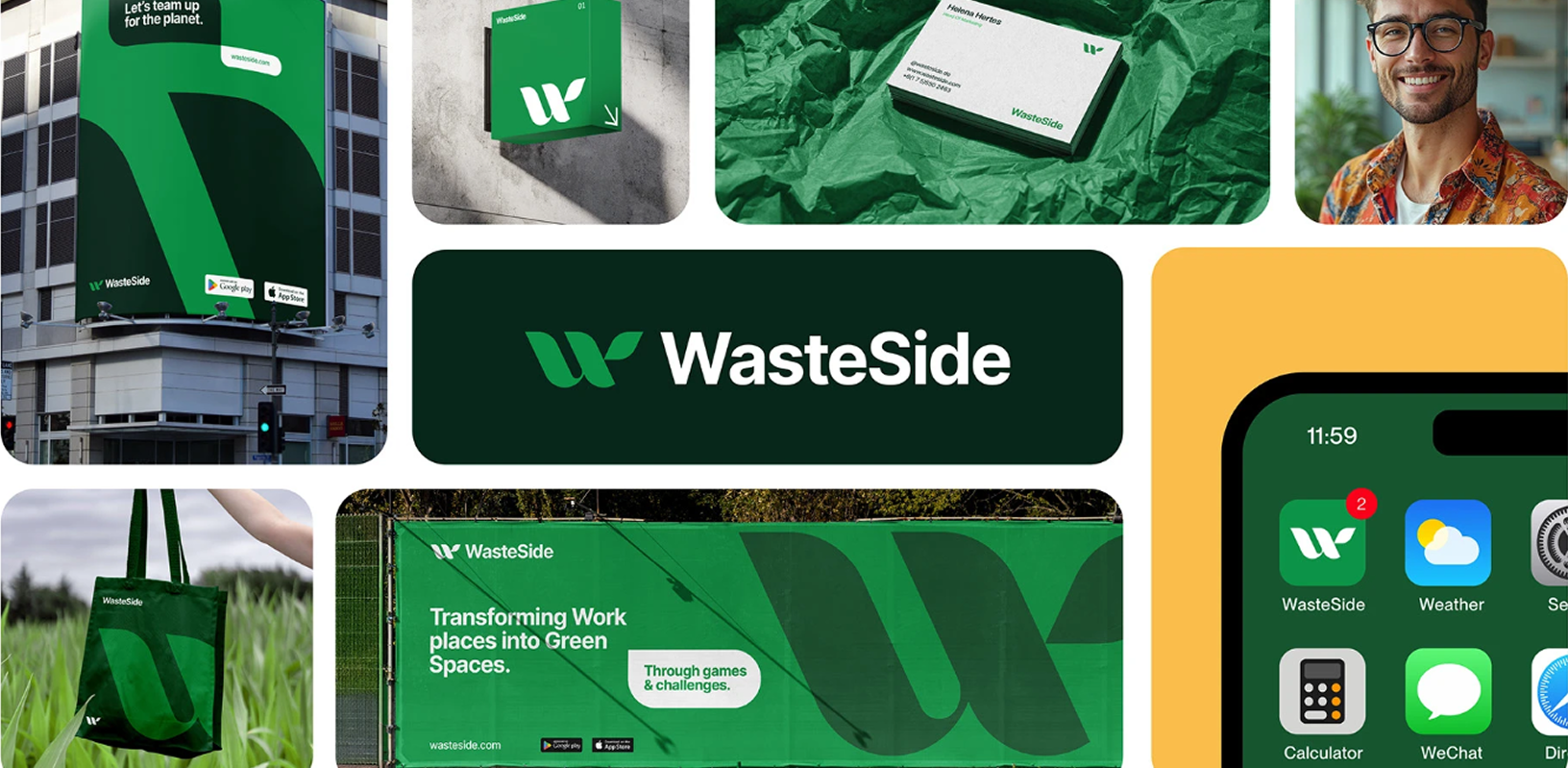 WasteSide branding project showcase